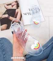 Sandałki damskie Ideal Shoes K-3700 Przezroczyste