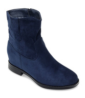 Botki damskie Ideal Shoes G-7605 Granatowe
