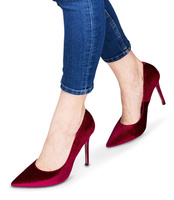 Welurowe czółenka damskie Vices 5046 Purpurowe