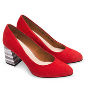 Czółenka damskie Laura Messi 1651 Czerwone