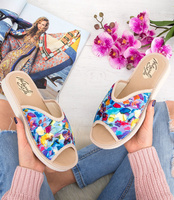 Kapcie damskie Natural Style NS-034 Niebieskie