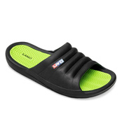 Klapki męskie basenowe Lano KL-4-0218 Black/Green