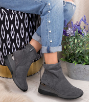 Botki damskie Skotnicki B-3-1319 Szare