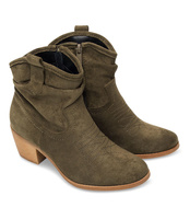 Wegańskie Kowbojki damskie Super Mode 9166 Oliwkowe