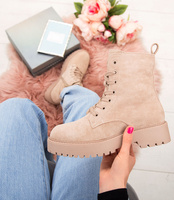 Botki damskie Lady Glory HQ270 Beżowe