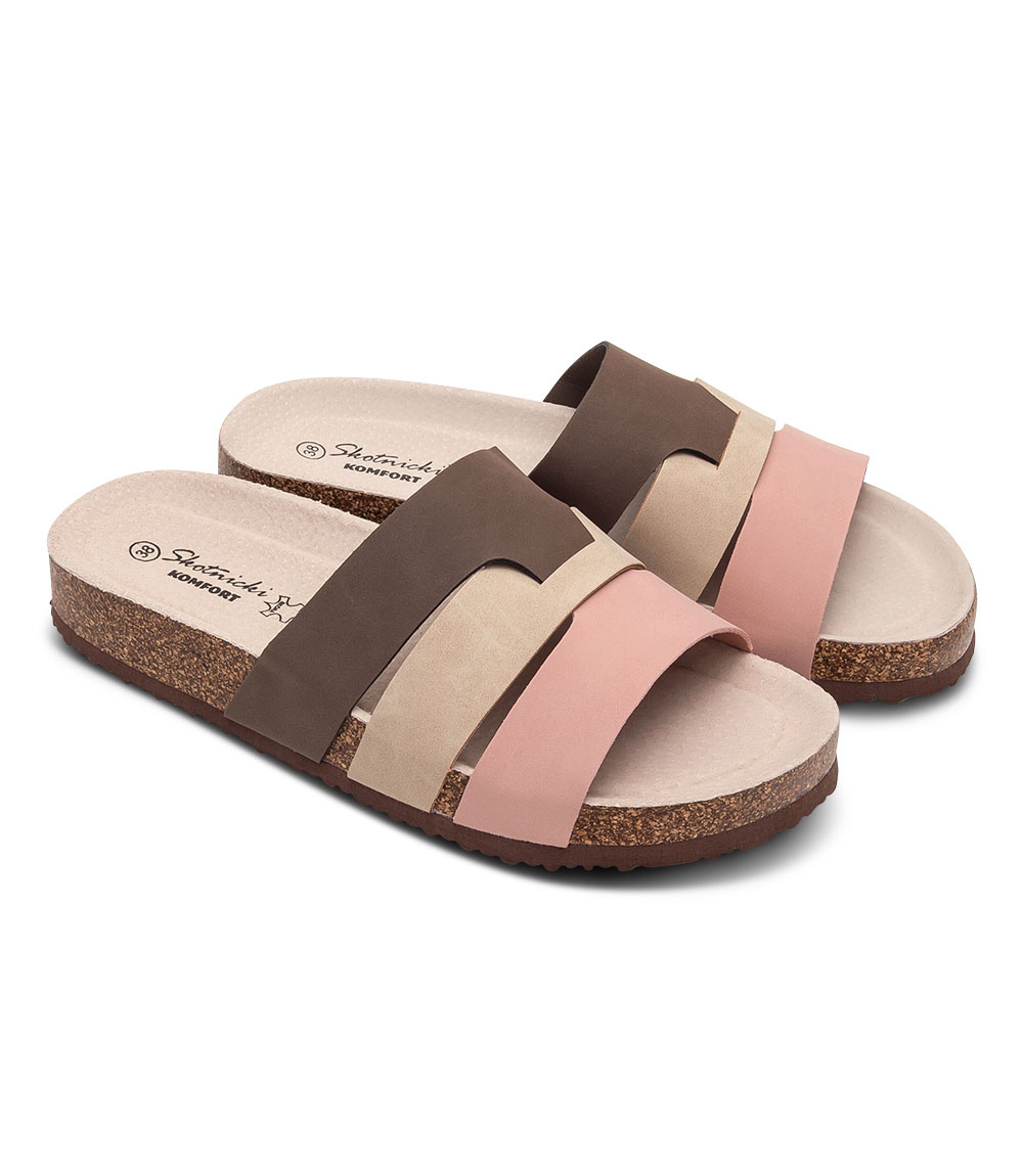 Klapki damskie Skotnicki KL-3-0508 Pink/Brown