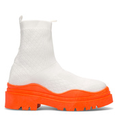 Buty sportowe N/M 88-56 Biało-Pomarańczowe