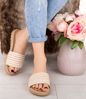 Klapki damskie Queen Vivi 809 Białe