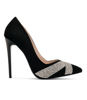 Czółenka damskie Mulanka B-84 Czarne