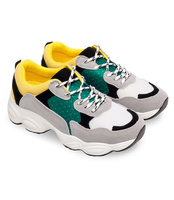 Buty sportowe damskie N/M 2018-A02 Szaro-Żółte