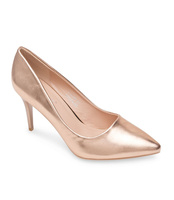 Czółenka damskie Ideal Shoes P-6344 Szampańskie