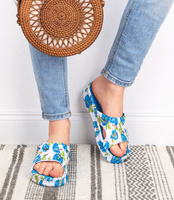 Klapki damskie basenowe Lano KL-3-1325-1 Niebieskie