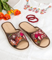 Kapcie damskie Natural Style NS-048 Brązowe