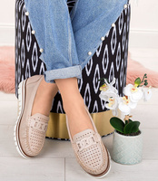 Mokasyny damskie Skotnicki P-3-0502 Beżowe