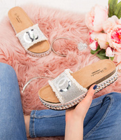 Klapki damskie Skotnicki KL-3-0508 Srebrne