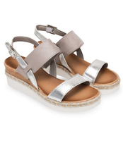 Sandałki damskie Sixth Sens S102 Srebrne