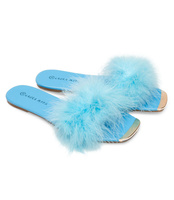 Klapki damskie Laura Mode F-17 Niebieskie