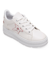 Buty sportowe damskie N/M BM1907 Biało - Różowe