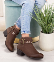 Botki damskie Nest B-3/A36 Brązowe