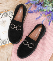 Mokasyny damskie Miss Laura W-203 Czarne