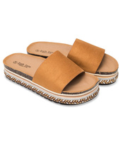 Klapki damskie Sixth Sens H92 Brązowe