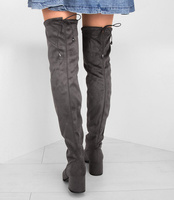 Kozaki damskie Laura Mode Y-022 Szare