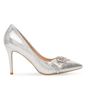 Czółenka damskie Danic K590 Srebrne