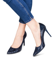 Czółenka damskie Laura Messi 1088W Granatowe