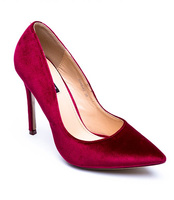 Welurowe czółenka damskie Vices 5046 Purpurowe