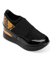 Botki damskie Foreverfolie HQ121 Czarno-Żółte