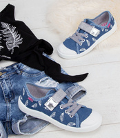 Trampki dziecięce Befado 251Y111 Jeansowe