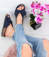 Klapki damskie Abloom WL231 Granatowe