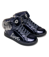 Botki dziewczęce American Club K171510 Granatowe