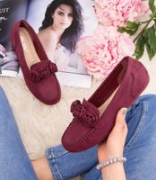 Mokasyny damskie Abloom 195-2 Bordowe