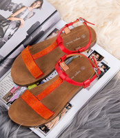 Sandałki damskie Super Mode 3619 Czerwone