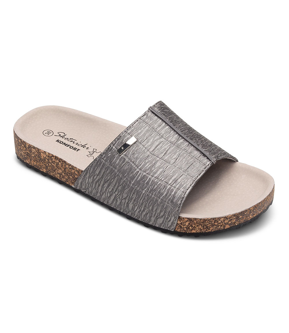 Klapki damskie Skotnicki KL-3-0509N Grafitowe