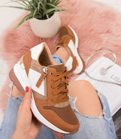 Buty sportowe damskie Super Mode 9590 Brązowe