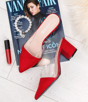 Klapki damskie Laura Mode QL-100 Czerwone