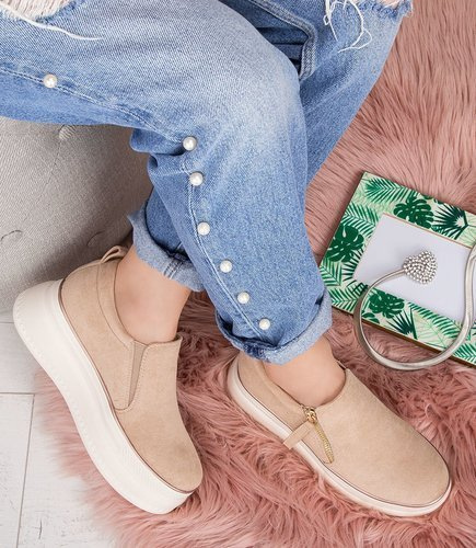 Buty sportowe damskie N/M HQ261 Beżowe