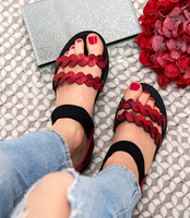 Sandałki damskie Super Mode 446 Czerwone