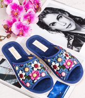 Kapcie damskie NaturalStyle NS-049 Niebieskie