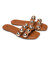 Klapki damskie N/M F-04-01 Brązowe