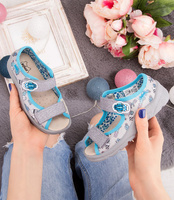 Sandałki dziecięce Befado 869X155 Srebrne