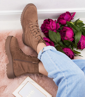 Botki damskie Lady Glory HQ270 Brązowe