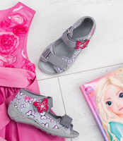 Sandałki dziecięce Befado 242P090 Szare