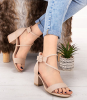 Sandałki damskie Laura Mode QL-68 Beżowe