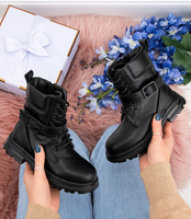 Botki dziewczęce Rock & Joy 7506-2A Czarne + B