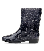 Kalosze damskie Lano ANX-01 Black 2 Flower