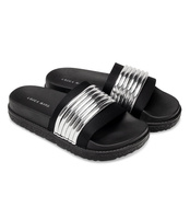 Klapki damskie Laura Mode WL035 Srebrne