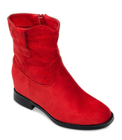 Botki damskie Ideal Shoes G-7605 Czerwone